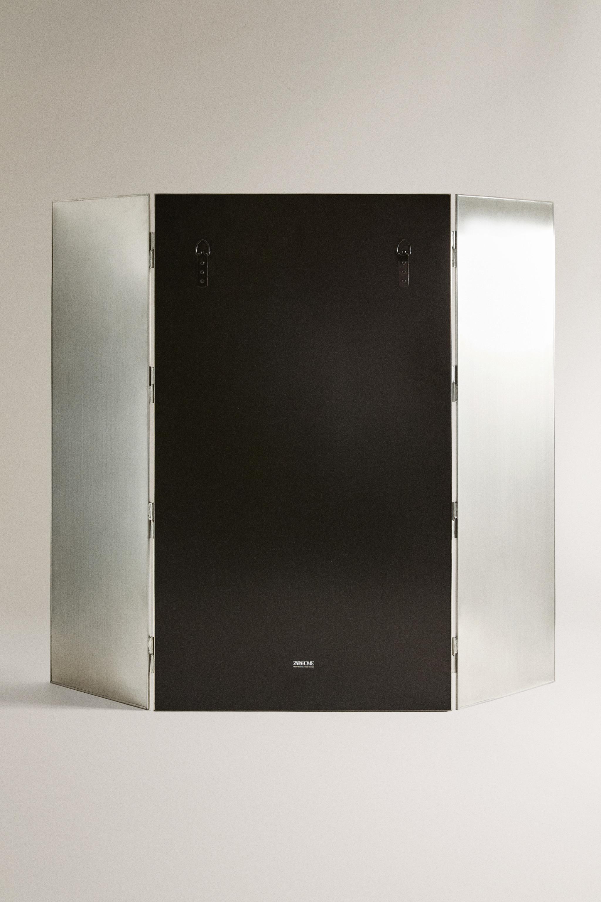 MIROIR TRIPTYQUE CONTOUR MÉTAL